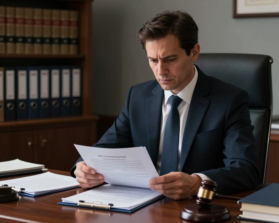 Abogado de inmigración en California preparando defensa contra deportación con documentos legales