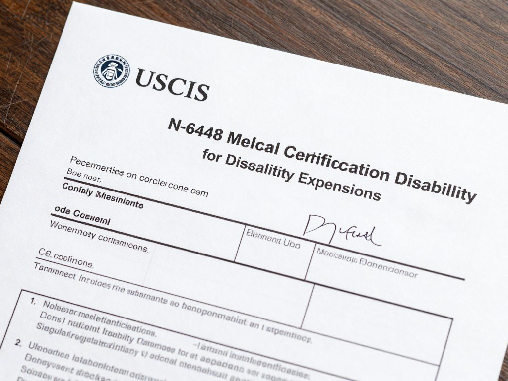 Formulario N-648 de exención médica para requisitos de examen de naturalización