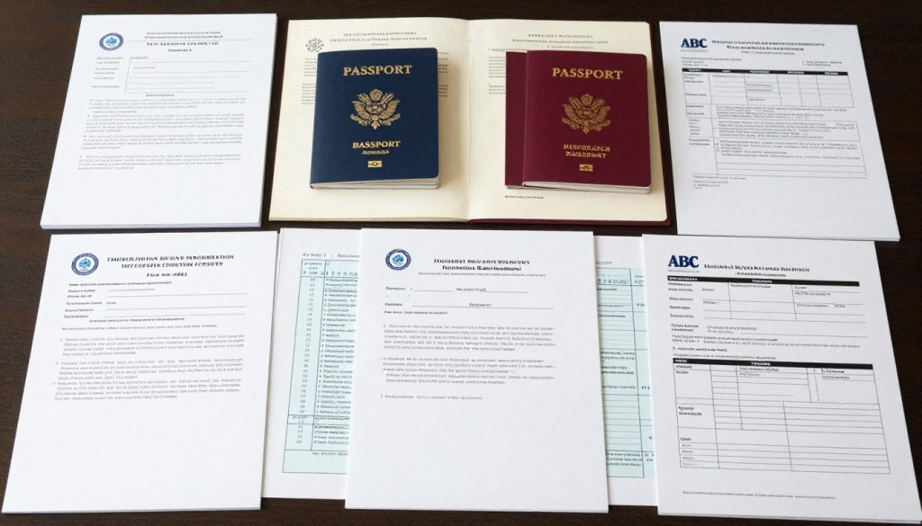 Immigration documentation organized for NACARA application