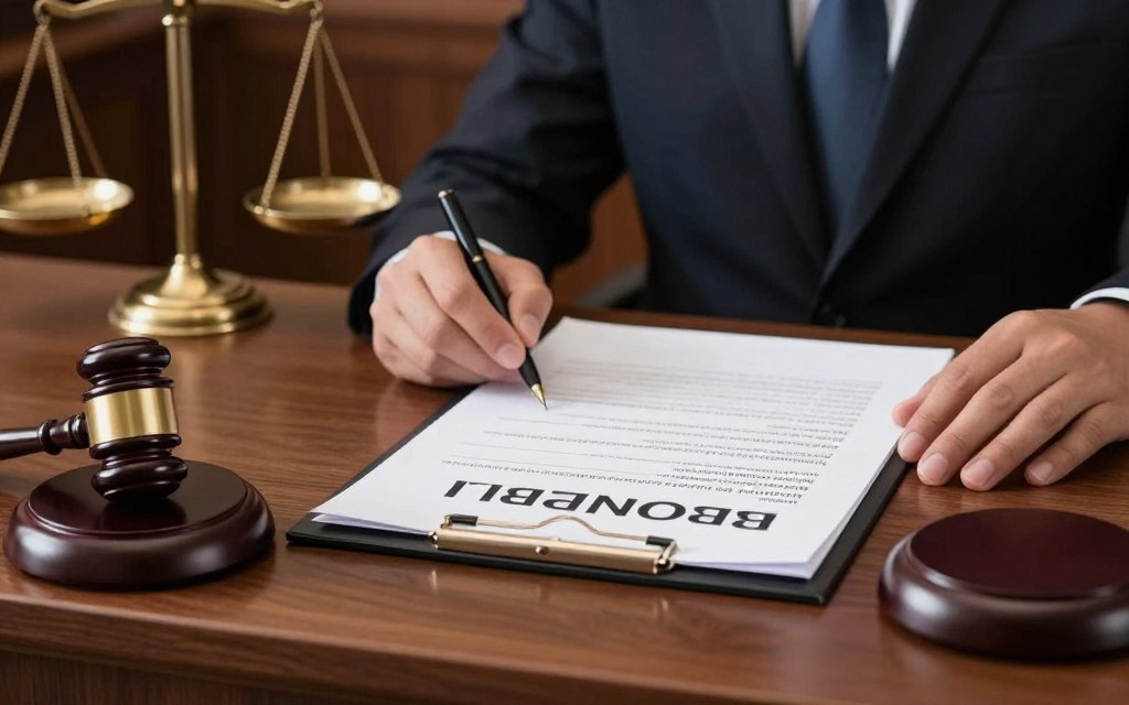 Juez de inmigración revisando monto de fianza